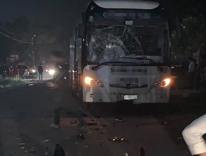 Hiện trường vụ tai nạn.