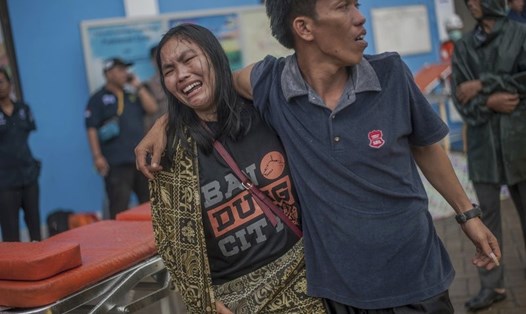 Chuyên gia cảnh báo về nguy cơ trận sóng thần mới ở Indonesia. Ảnh: AP. 