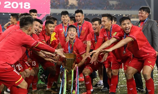 ĐT Việt Nam sẽ có màn thử lửa với Triều Tiên sau chức vô địch AFF Cup 2018. Ảnh AFF
