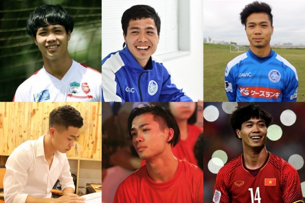 Những kiểu tóc đáng chú ý của Công Phượng.