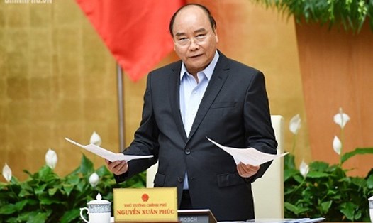 Thủ tướng Nguyễn Xuân Phúc phát biểu tại phiên họp. Ảnh: VGP.