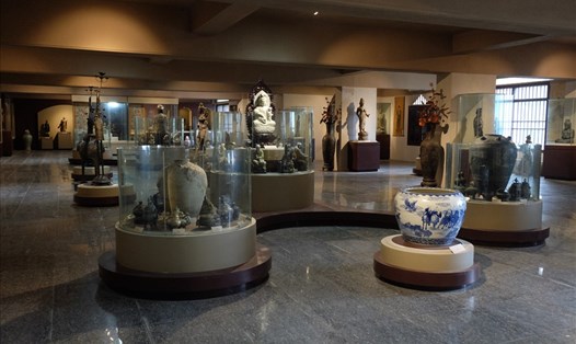 Bên trong Bảo tàng văn hóa Phật giáo.