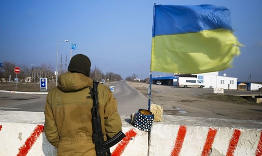 Biên giới Nga-Ukraina. Ảnh: AP