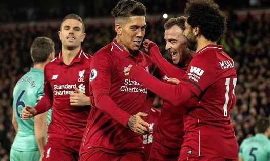 Liverpool thắng tưng bừng Arsenal trên sân nhà Anfield. Ảnh: Daily Mail.