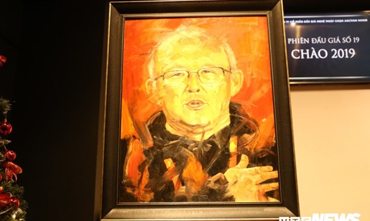 Bức tranh "Người thầy của tôi" được đấu giá tối 30.12. Ảnh VTC