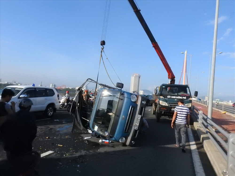 Hiện trường vụ tai nạn. 