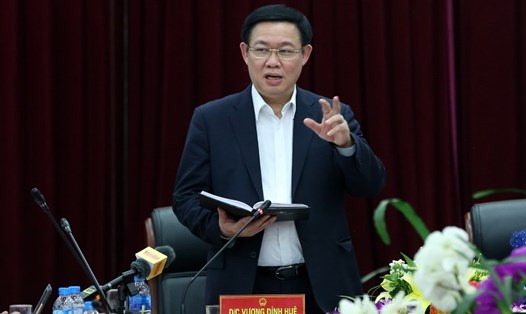 Phó Thủ tướng Vương Đình Huệ làm việc với tỉnh Lai Châu. Ảnh: T.Chung