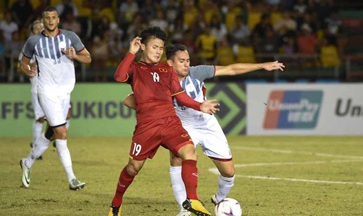 Quang Hải đã có màn trình diễn ấn tượng trước ĐT Philippines ở trận lượt về và anh tự hào với chiến thắng xứng đáng của ĐT Việt Nam. Ảnh: AFF