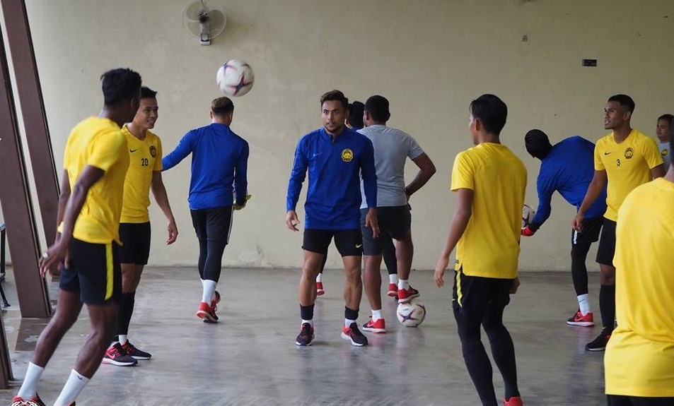 Buổi tập chiều tối 9.12 của ĐT Malaysia không thể diễn ra như kế hoạch ban đầu. Ảnh: FAM