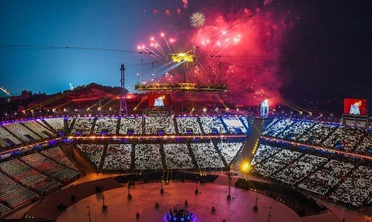 Sân vận động diễn ra lễ khai mạc Olympic PyeongChang. Ảnh: AFP/Getty.