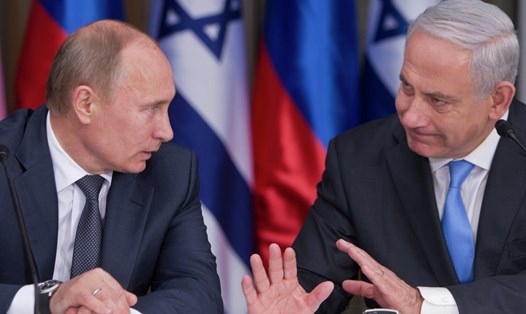 Tổng thống Nga Vladimir Putin và Thủ tướng Israel Benjamin Netanyahu. Ảnh: Sputnik
