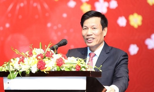 Bộ trưởng Nguyễn Ngọc Thiện phát biểu tại buổi gặp mặt. Ảnh: Báo Văn hóa.