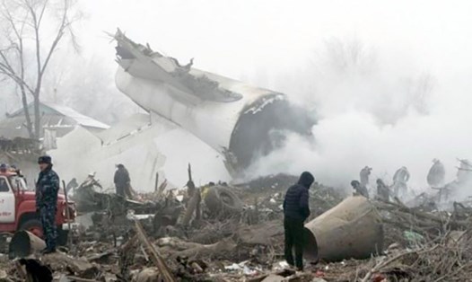 Hiện trường vụ tai nạn máy bay An-148. Ảnh: Reuters