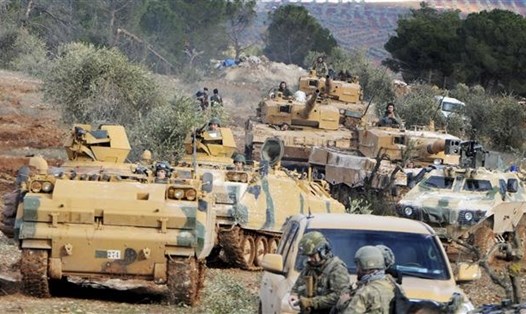 Quân đội Thổ Nhĩ Kỳ ở Afrin. Ảnh: AP.