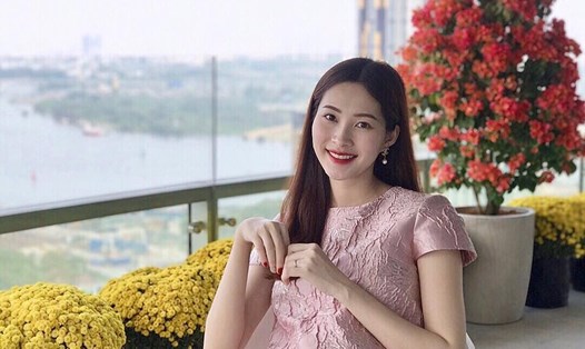 Hoa hậu Đặng Thu Thảo vẫn xinh đẹp khi mang thai.
