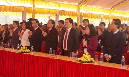 Các đại biểu dự lễ khai hội chùa Bái Đính năm 2018. Ảnh: NT