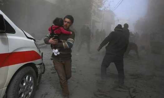 Chiến sự ở Đông Ghouta diễn ra ác liệt trong những ngày qua. Ảnh: Eurasiadiary