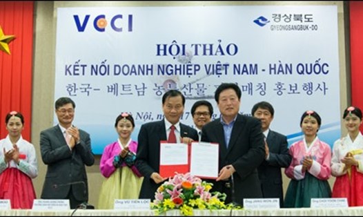 Kết nối giữa DN Việt Nam và Hàn Quốc. Ảnh: PV