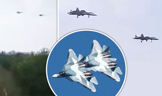 Phát hiện hai chiếc Su-57 trên bầu trời Syria. Ảnh: Express