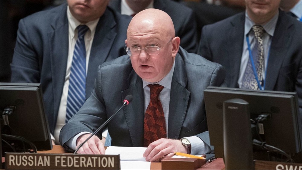 Đại sứ Nga tại Liên Hợp Quốc Vassily Nebenzia. Ảnh: AP.