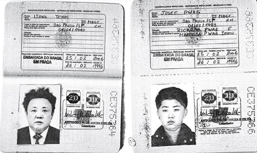 Hộ chiếu Brazil được cho là của cha con lãnh đạo Triều Tiên Kim Jong-un, Kim Jong-Il. Ảnh: Reuters. 