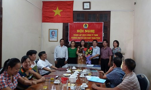 Một CĐCS doanh nghiệp ngoài khu vực nhà nước tại tỉnh Bắc Giang được thành lập trong nhiệm kỳ 2013-2018. 