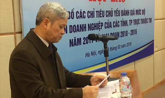 
Tổng cục Trưởng Tổng cục Thống kê – Nguyễn Bích Lâm tại buổi họp báo. Ảnh: Đ.T
