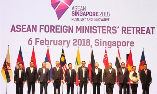 Các đại biểu dự AMM Retreat Singapore 2018. Ảnh: VBC. 