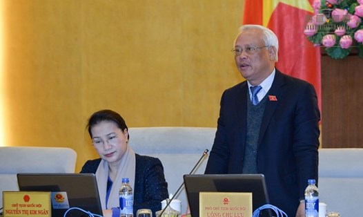 Phó Chủ tịch Quốc hội Uông Chu Lưu phát biểu tại phiên họp của Ủy ban thường vụ Quốc hội (Ảnh: QH)
