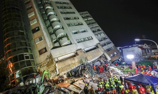 Quang cảnh sau trận động đất ở Đài Loan. Ảnh: SCMP