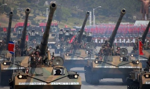 Các cuộc duyệt binh là nơi Triều Tiên phô diễn sức mạnh quân sự. Ảnh: Getty Images