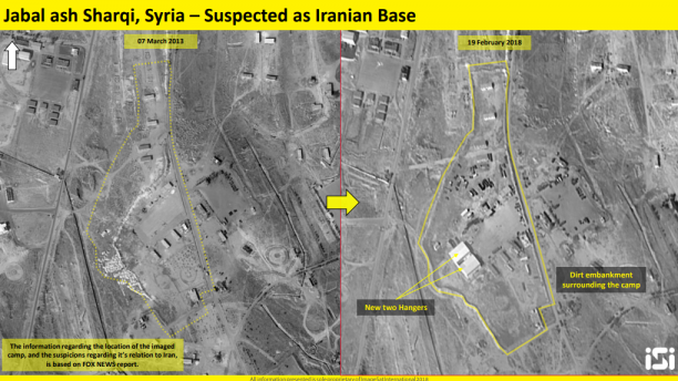 Hình ảnh vệ tinh hai kho chứa tên lửa của Iran tại Syria. Ảnh: F.N