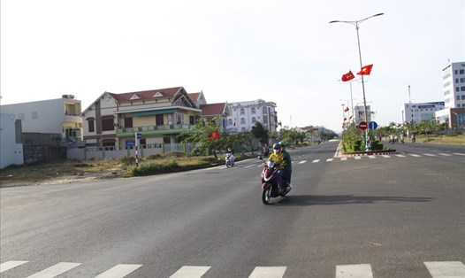 Một góc đường Hùng Vương, TP Tuy Hòa, Phú Yên. Ảnh: Văn Định