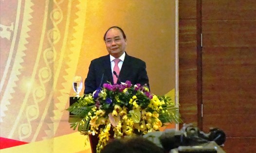 Thủ tướng Nguyễn Xuân Phúc tin tưởng Nghệ An và Thanh Hóa, Hà Tĩnh sẽ trở thành cực tăng trưởng kinh tế. Ảnh: QĐ