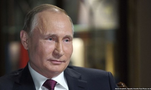 Tổng thống Nga Vladimir Putin trả lời phỏng vấn của đài NBC News tại Kaliningrad, Nga. Ảnh: Sputnik/Reuters