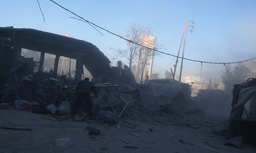Chiến sự ở Đông Ghouta vẫn diễn ra ác liệt. Ảnh: RT/AFP