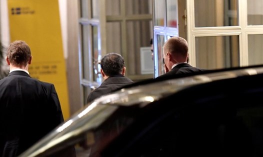 Ngoại trưởng Triều Tiên Ri Yong-ho đến Bộ Ngoại giao Thụy Điển hôm 15.3. Ảnh: Reuters