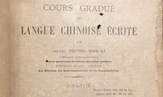 Bìa cuốn Ấu học khải mông của Trương Minh Ký năm 1893.