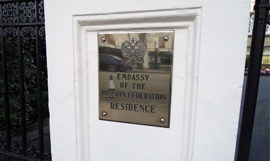 Đại sứ quán Nga tại London. Ảnh: Tass. 