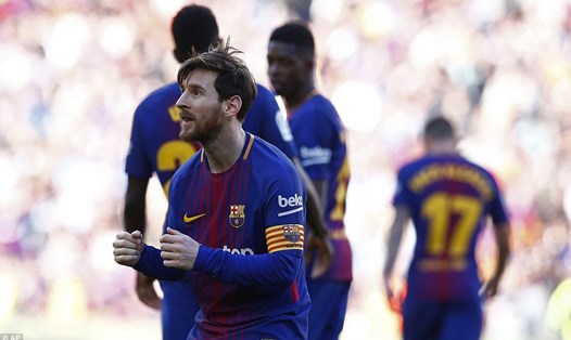 Messi đã có bàn thắng thứ 25 ở LaLiga mùa này. Ảnh: Reuters.