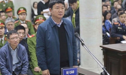 Ông Đinh La Thăng tại phiên xét xử đầu năm 2018. 