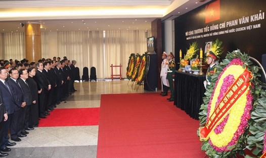 Lễ viếng nguyên Thủ tướng Phan Văn Khải tại Trung tâm Hội nghị Quốc tế (Hà Nội).
