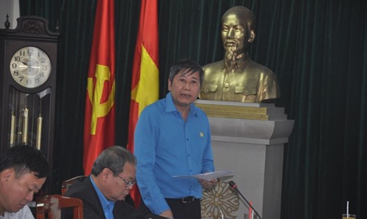 Đồng chí Trần Thanh Hải - Phó Chủ tịch Thường trực Tổng LĐLĐVN phát biểu tại Hội nghị. 