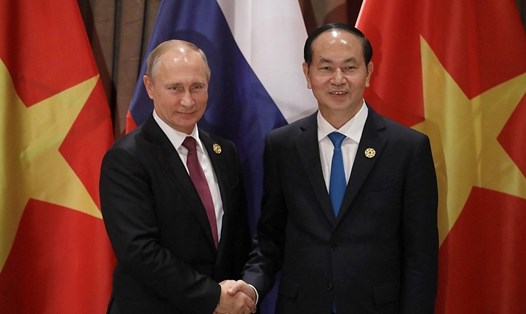 Chủ tịch Nước Trần Đại Quang và Tổng thống Nga Vladimir Putin. Ảnh: Kremlin.ru.