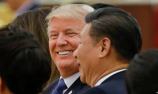 Tổng thống Donald Trump và Chủ tịch Tập Cận Bình tại quốc yến ở Trung Quốc cuối năm ngoái. Ảnh: Reuters