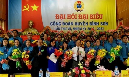 Đại hội CĐ huyện Bình Sơn nhiệm kỳ 2018 - 2023. Ảnh: N.O