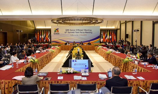 Toàn cảnh cuộc họp Quan chức cao cấp (SOM) Hợp tác Tiểu vùng Mekong mở rộng (GMS) ngày 29.3. Ảnh: HỒNG NGUYỄN