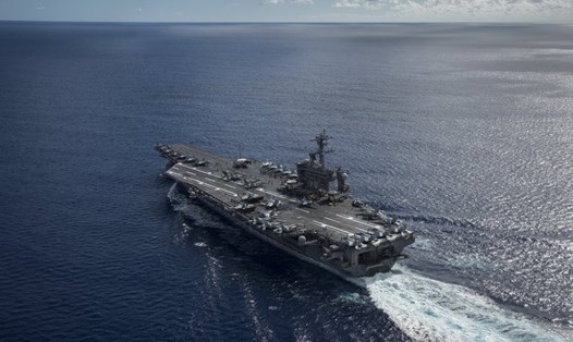 Tàu sân bay Mỹ USS Carl Vinson dự kiến cập cảng Đà Nẵng vào ngày 5.3. Ảnh: Getty. 