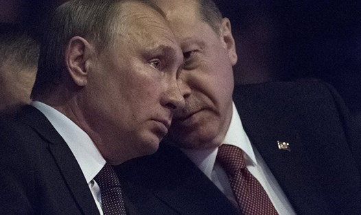 Tổng thống Nga Vladimir Putin và người đồng cấp Thổ Nhĩ Kỳ Recep Tayyip Erdogan. Ảnh: Sputnik. 