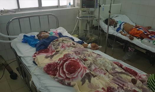 Các bệnh nhân nằm điều trị tại bệnh viện (ảnh: P.V)